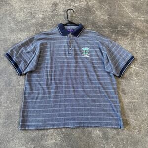 St. Andrews Golf Polo Shirt Mens XL Gray Herringbone Old Course Scotland Henbury